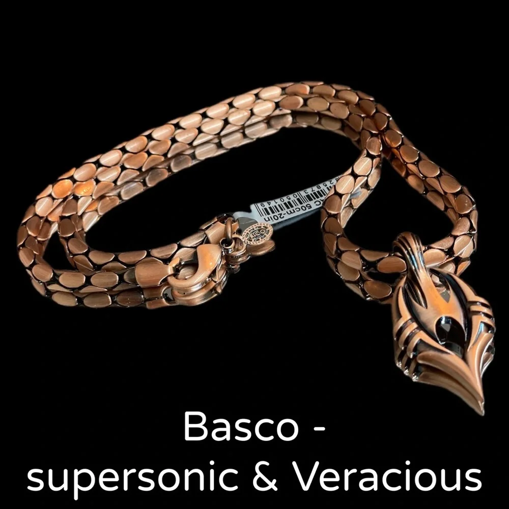 Bico Australia Basco Men’s Tribal Pendant Necklace 20” Plated NWT Rare